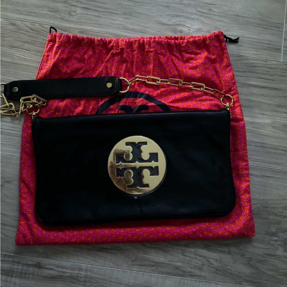 Tory Burch leather clutch